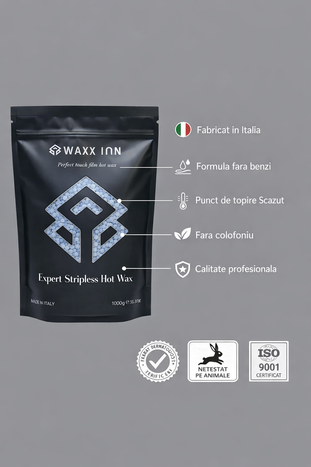 Ceară profesională de epilat granule- Curaçao 1 kg