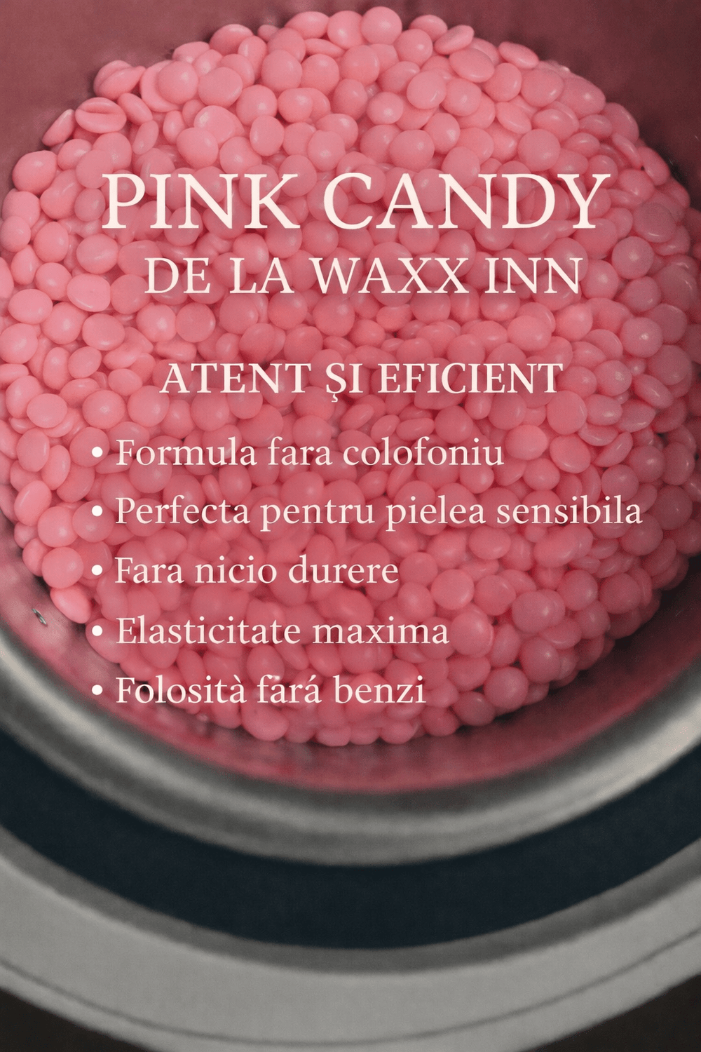 Ceară elastica granule Roz bomboana 1 kg - WaxxInn - Waxx Inn