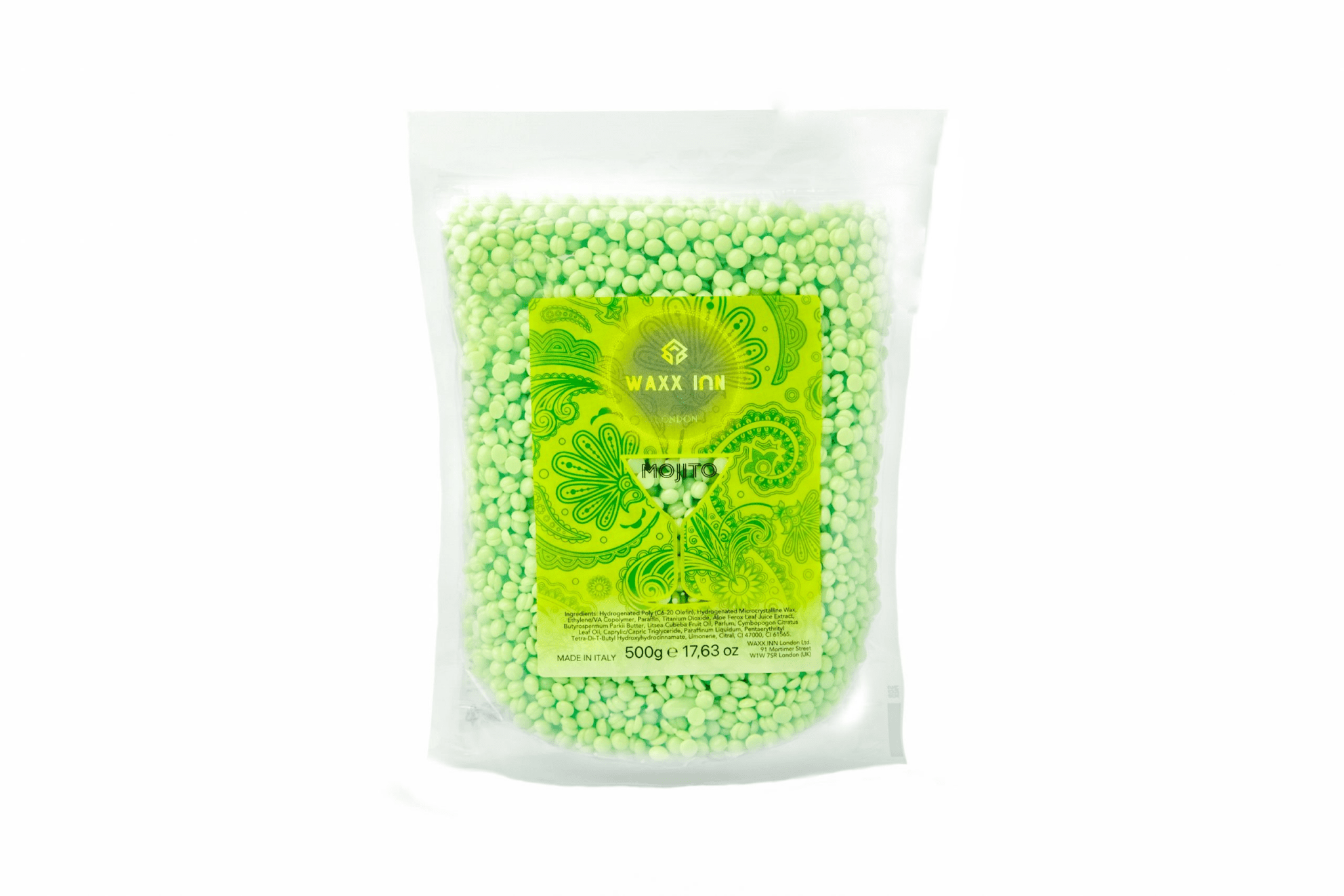 Ceară elastica granule Verde 500g - Waxx Inn